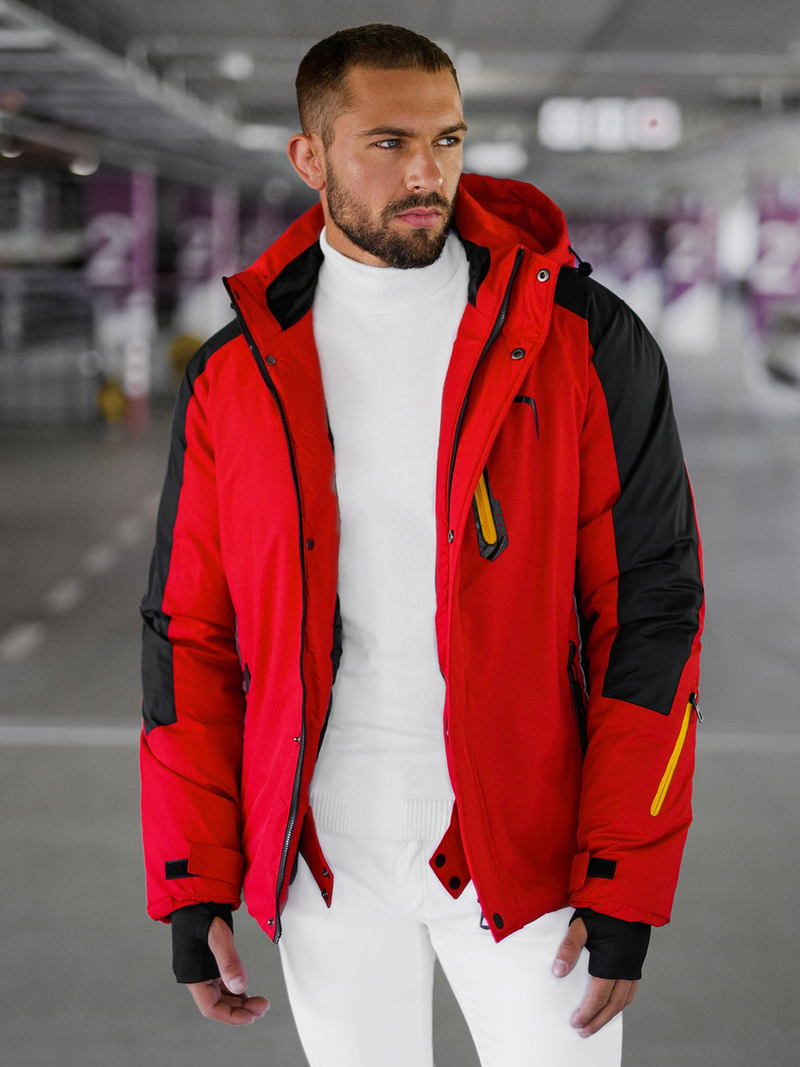 Kurtka zimowa męska czerwona OZONEE JS/91M9905/270