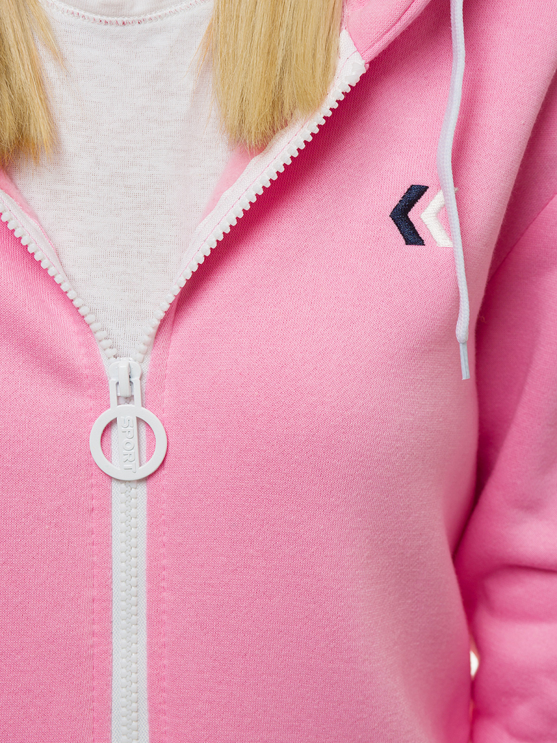 Bluza rozpinana damska różowa OZONEE JS/KSW3019