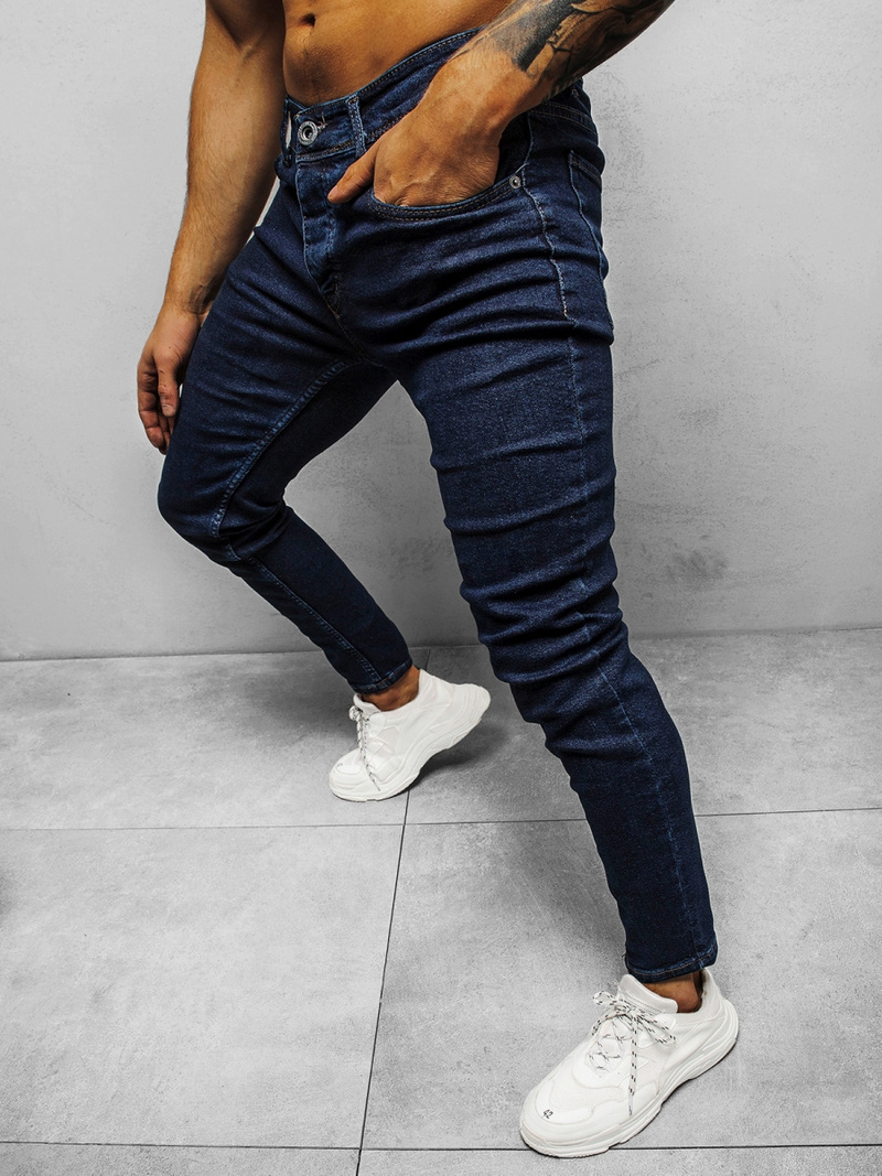 Spodnie jeansowe męskie granatowe OZONEE E/1252SP