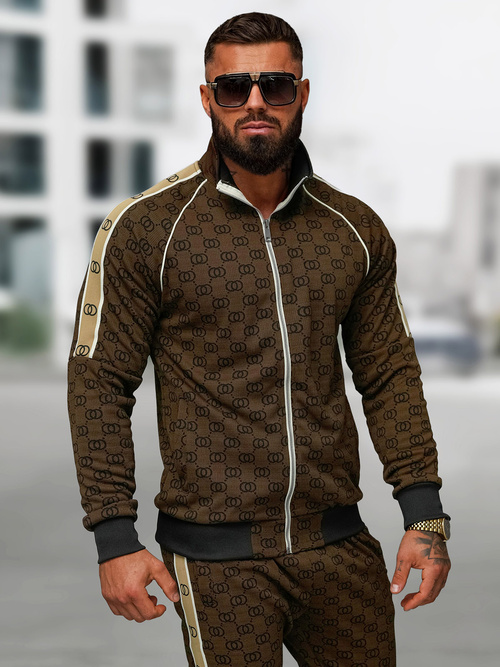 Спортивний костюм чоловічій Темно-Бежевi OZONEE O/FF5110AB