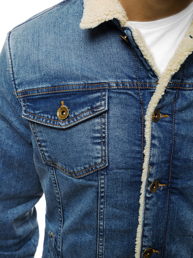 Kurtka męska jeans jasno-niebieska OZONEE BN/5941