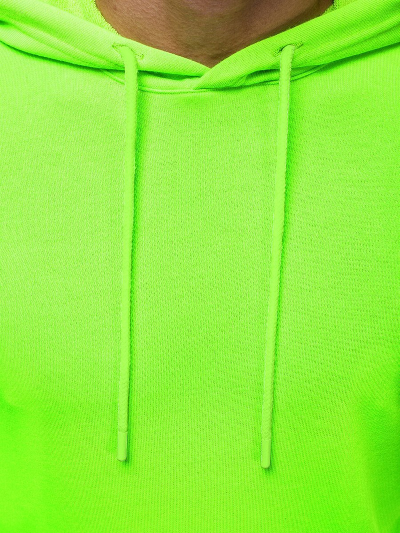 Bluza z kapturem męska zielona-neonowa OZONEE MACH/3120