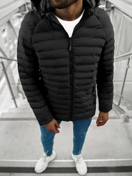 Kurtka przejściowa męska pikowana czarna OZONEE JS/M13058/392