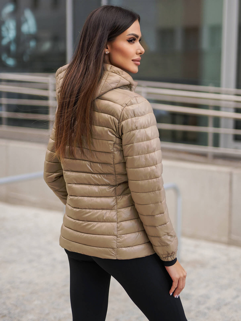 Kurtka damska pikowana beżowa OZONEE JS/16M9102/62
