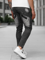 Spodnie jeansowe męskie slim fit czarne OZONEE NB/MP0045NZ