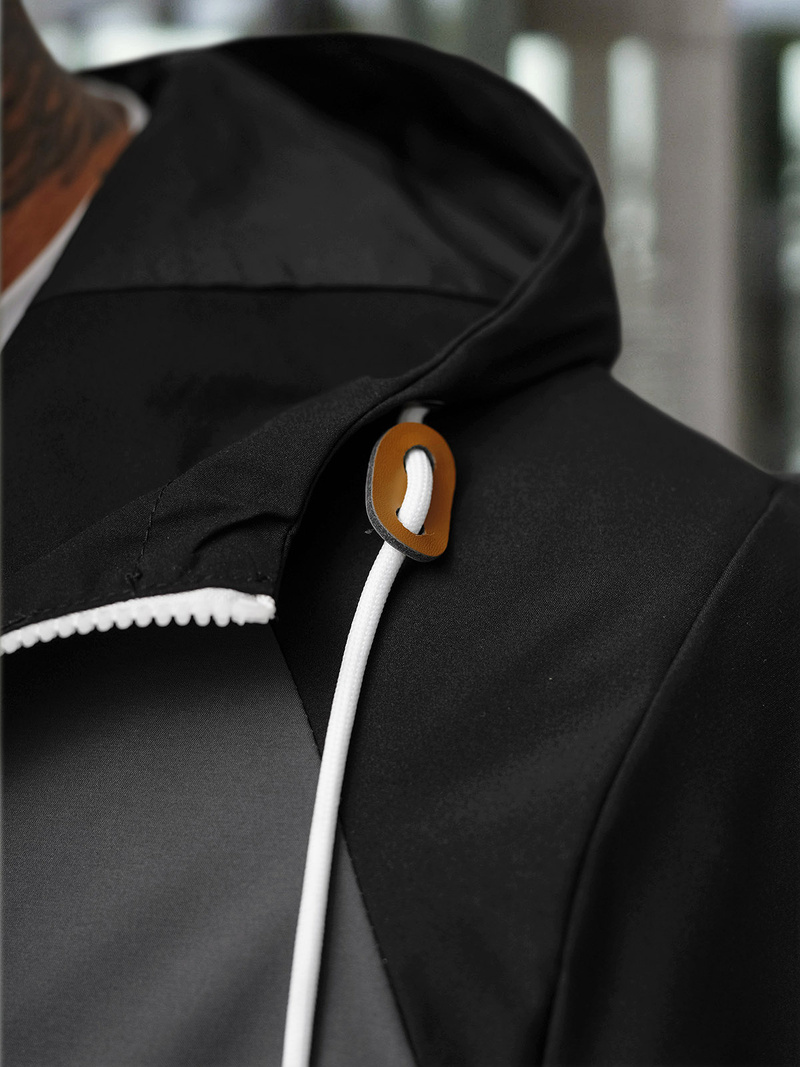 Kurtka męska bomberka czarna OZONEE JS/5M3213/392