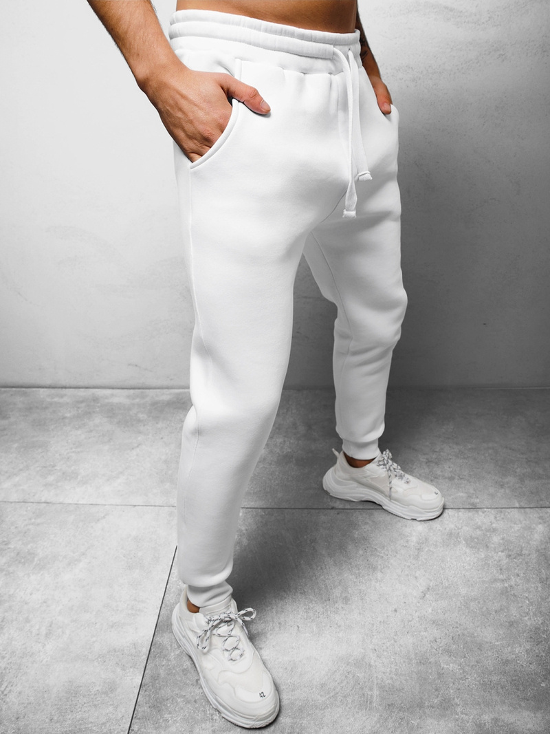 Spodnie dresowe męskie białe OZONEE O/12110Z