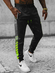 Spodnie dresowe męskie czarne OZONEE JS/K10232Z