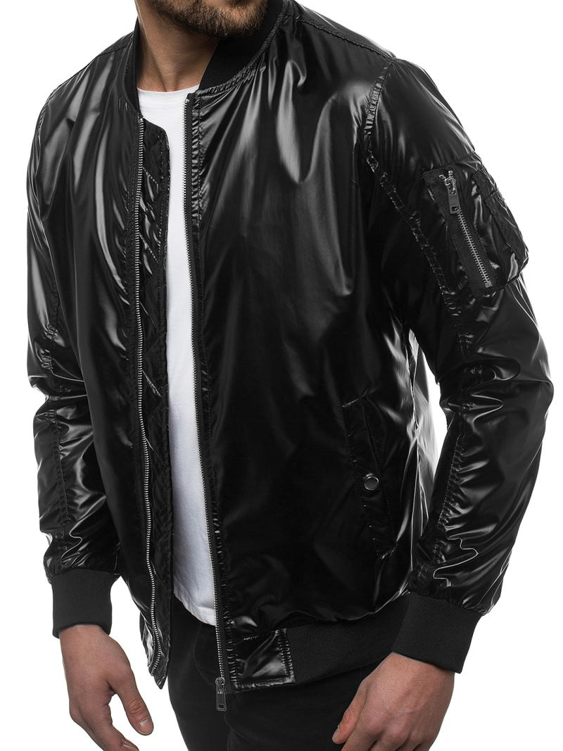 Kurtka bomberka męska czarna OZONEE N/6147