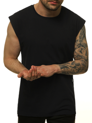 Koszulka bez rękawów męska czarna OZONEE O/1265