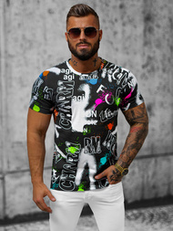T-shirt męski czarny OZONEE JS/8T967