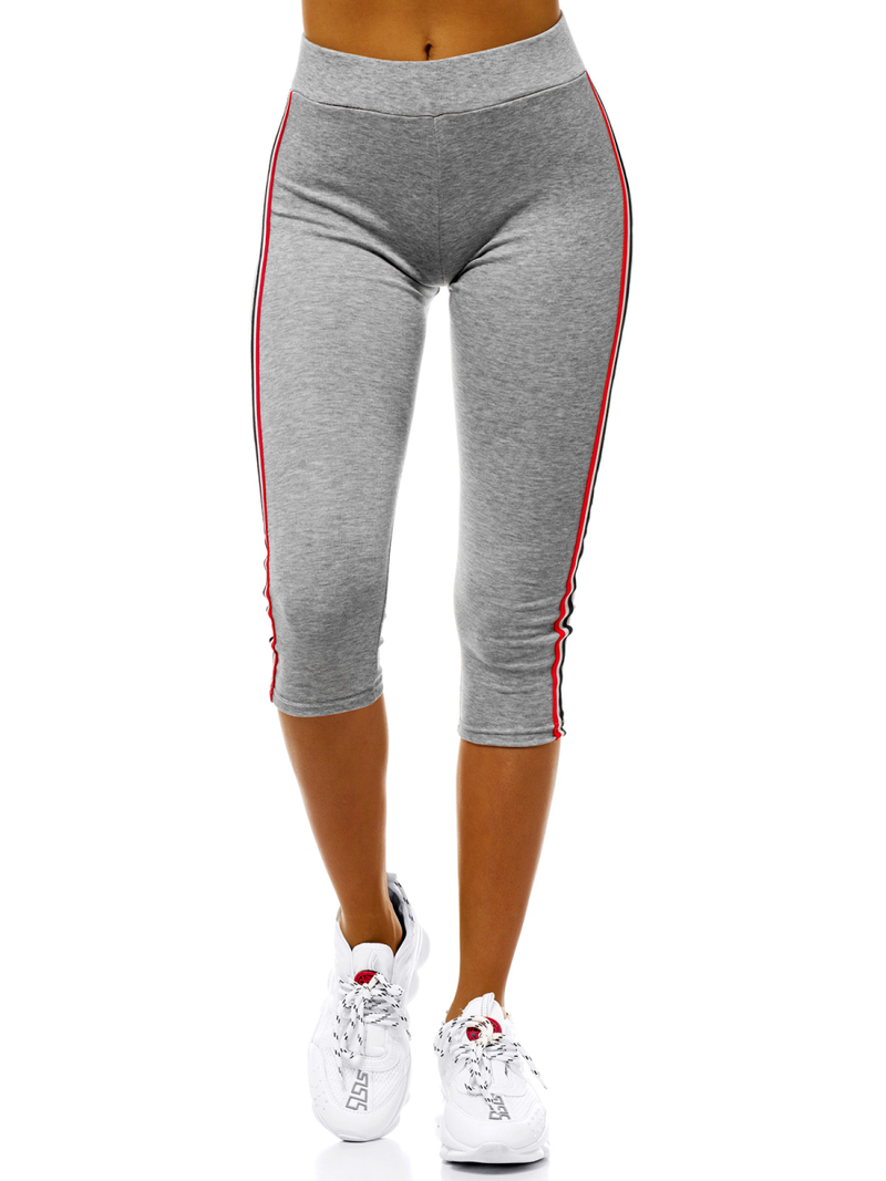 Legginsy krótkie damskie szare OZONEE JS/1037/B3