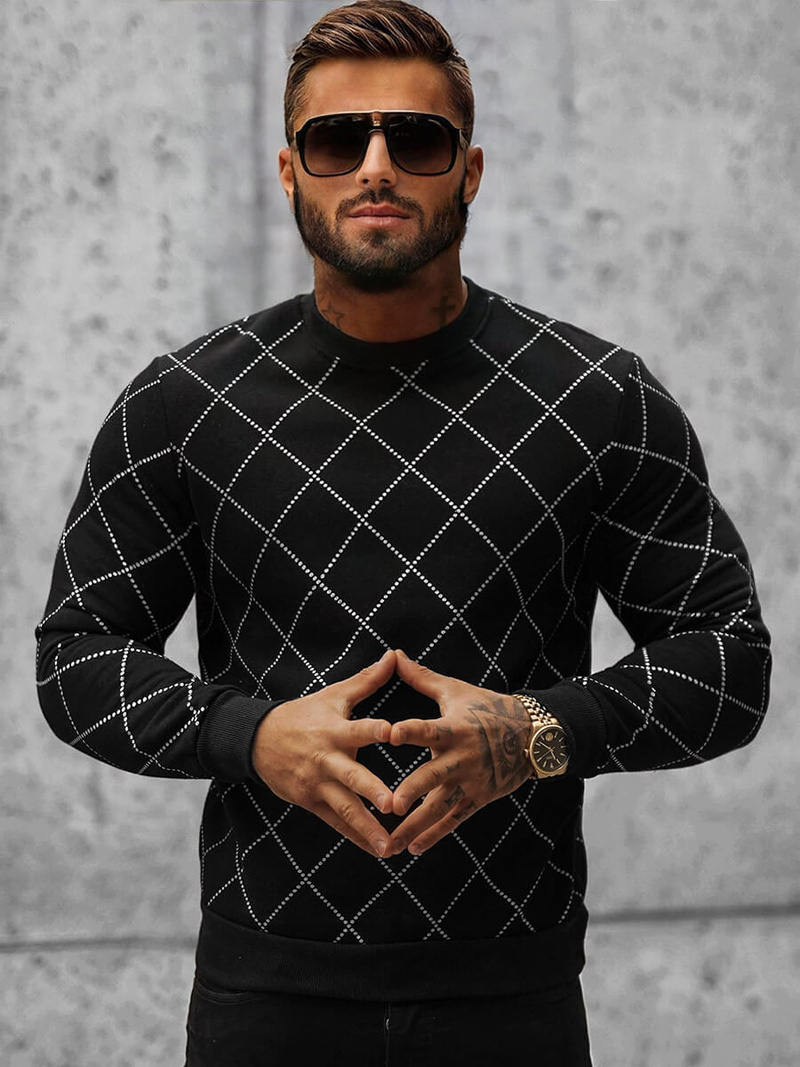 Толстовка чоловіча Чорна OZONEE O/D7459