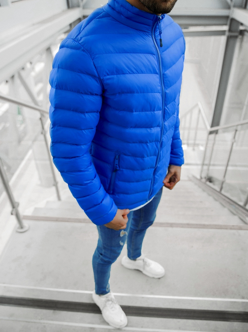 Kurtka męska przejściowa niebieska OZONEE JS/SM70