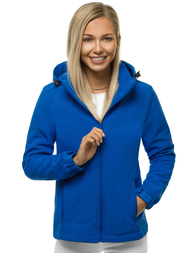 Kurtka softshell damska z kapturem niebieska OZONEE JS/HH018/9
