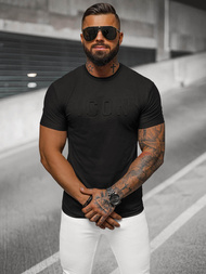 T-shirt męski slim fit czarny OZONEE NB/MT3111