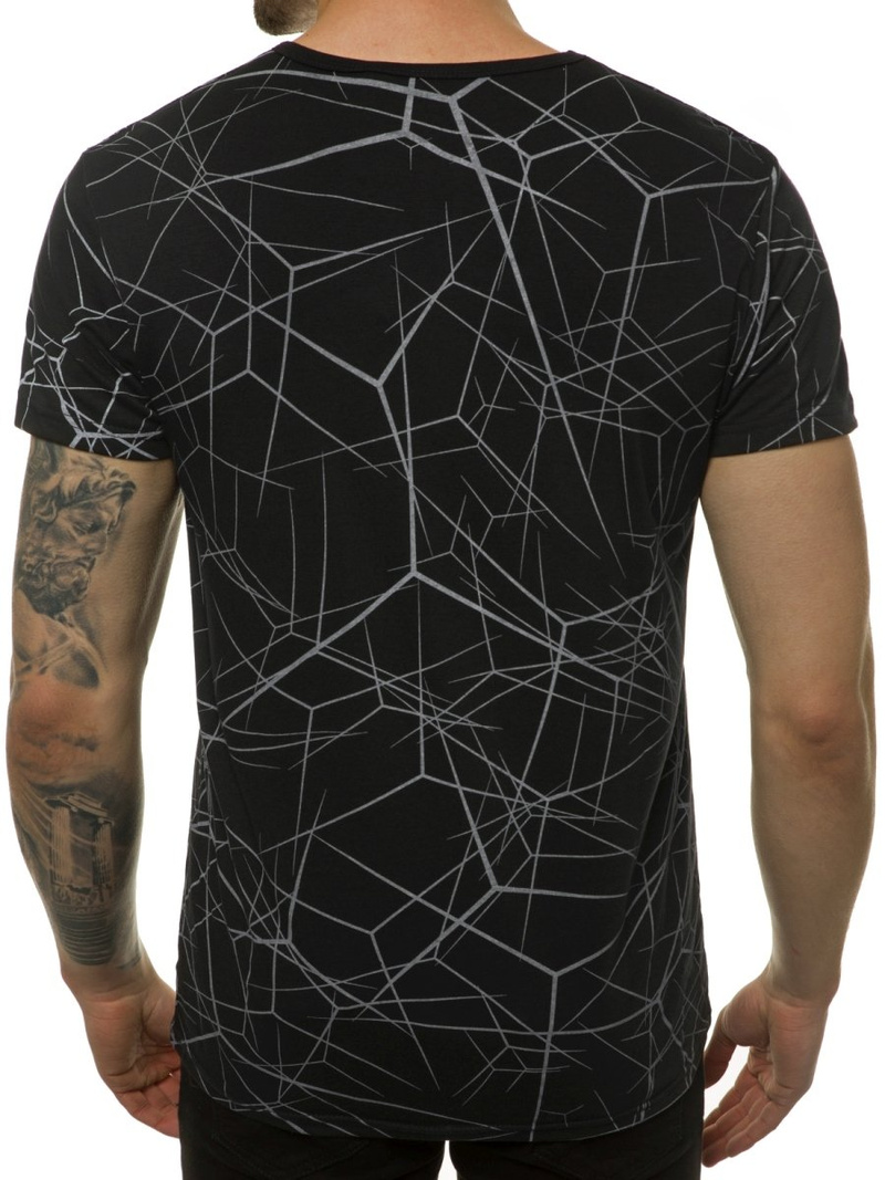 T-Shirt męski czarny OZONEE JS/SS10935