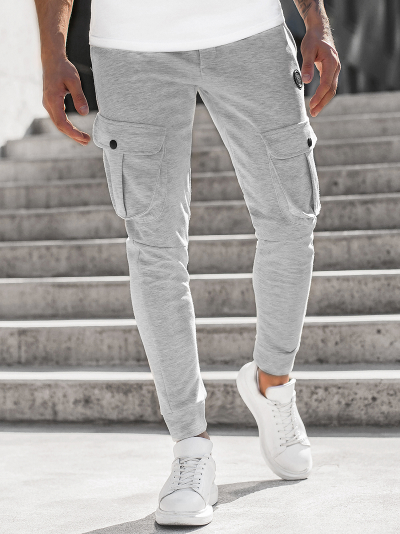 Spodnie dresowe męskie szare OZONEE C/316