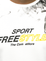 T-Shirt męski biały OZONEE JS/SS11003