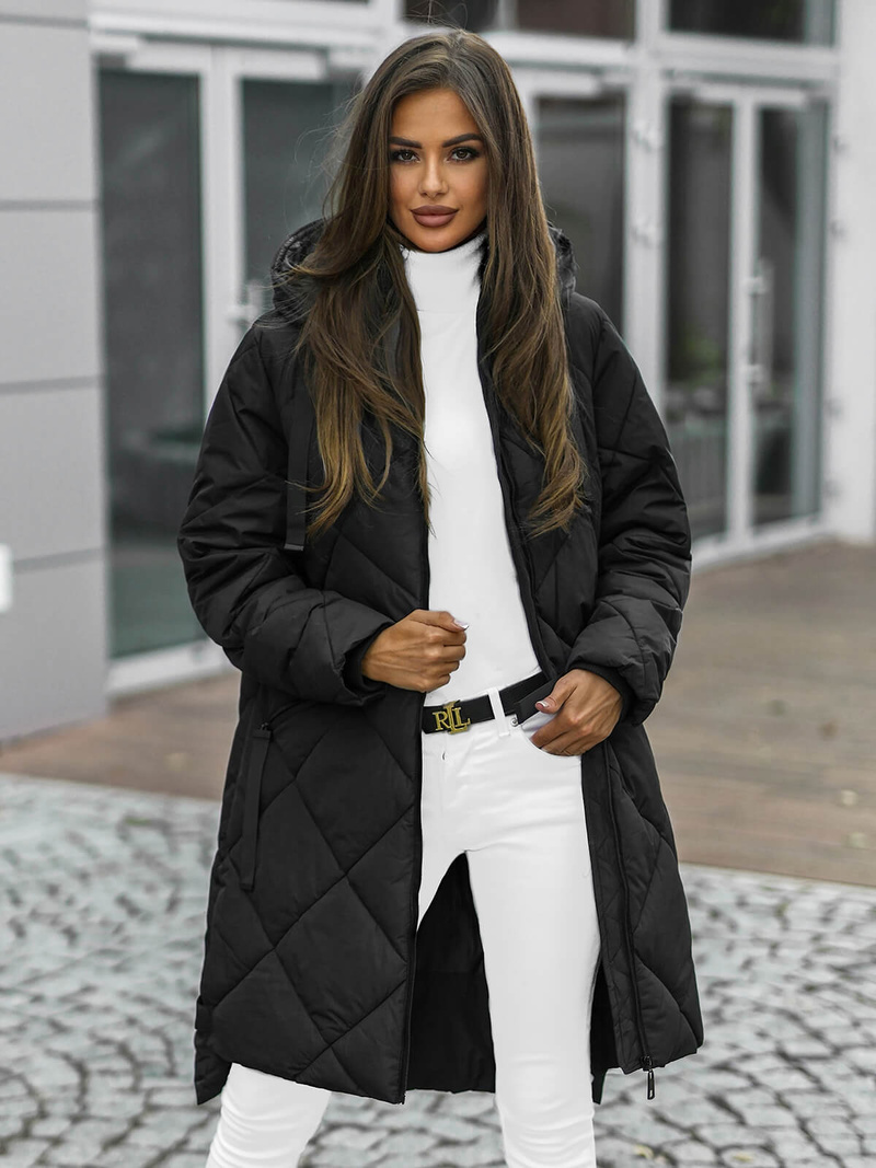 Куртка жіноча чорна OZONEE JS/5M3168/392Z