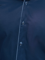 Класична сорочка чоловіча tемно-cиня OZONEE O/V64