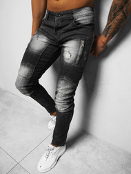 Spodnie jeansowe męskie czarne OZONEE NB/MP0046N