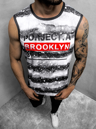 T-Shirt męski bez rękawów szary OZONEE JS/SS11029Z