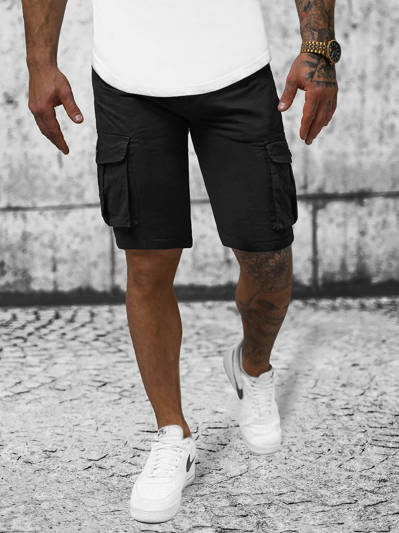 Шорти джинові чоловічі Чорнi OZONEE T/BB70011/1Z