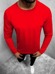 Longsleeve męski bez nadruku czerwony OZONEE JS/CX01Z