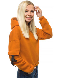 Bluza damska z kapturem camelowa OZONEE O/12104