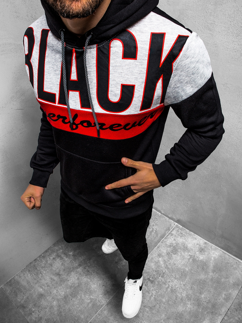 Толстовка чоловіча Чорна OZONEE JS/KS2120Z