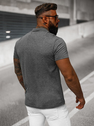 Koszulka męska polo grafitowa OZONEE JS/8T80/5Z