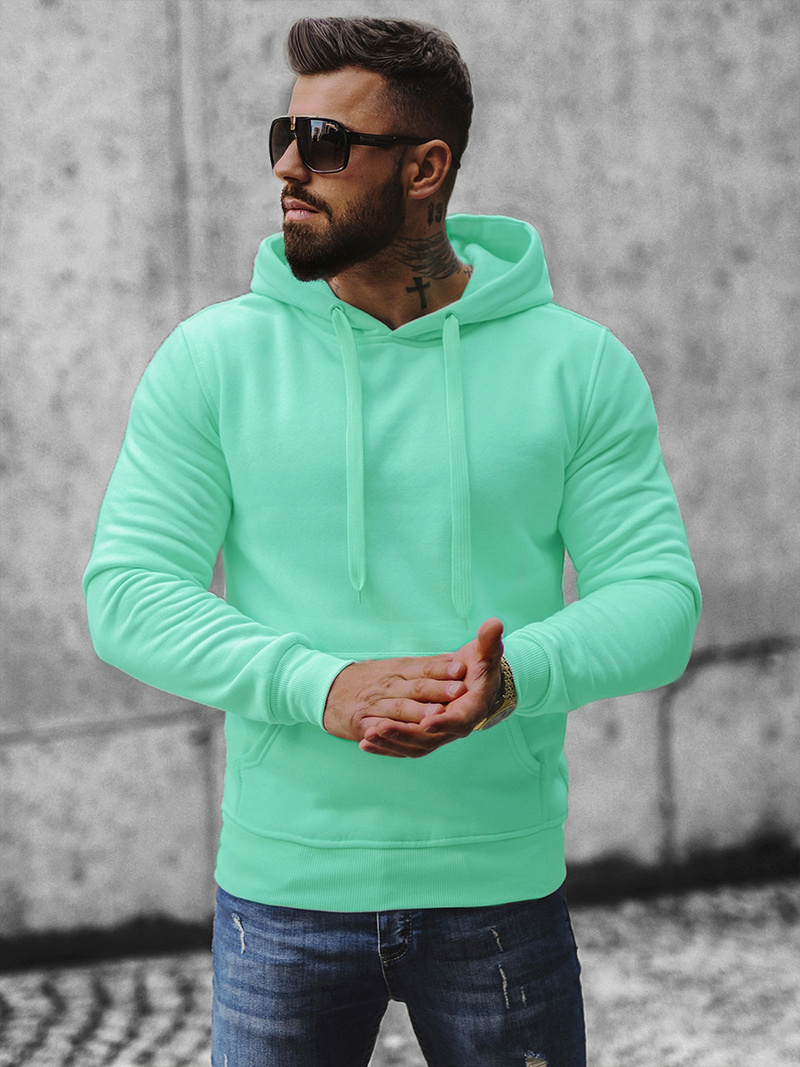 Bluza męska z kapturem miętowa/2 OZONEE JS/2009/61