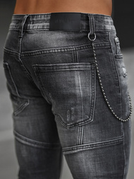 Spodnie jeansowe męskie czarne OZONEE NB/MP0051NZ