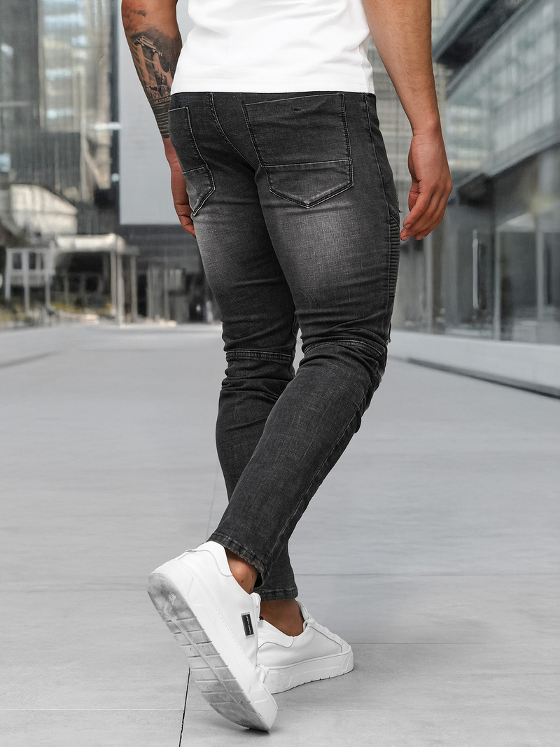 Spodnie jeansowe męskie czarne OZONEE NB/MP0142NZ