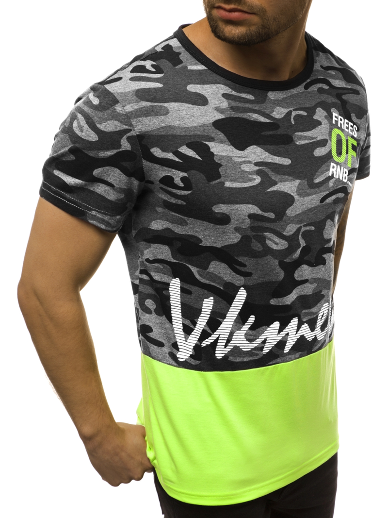 T-Shirt męski grafitowy OZONEE JS/SS10978