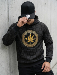 Bluza z kapturem męska czarna OZONEE O/B265Z