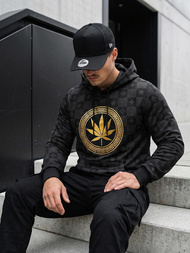 Bluza z kapturem męska czarna OZONEE O/B265Z