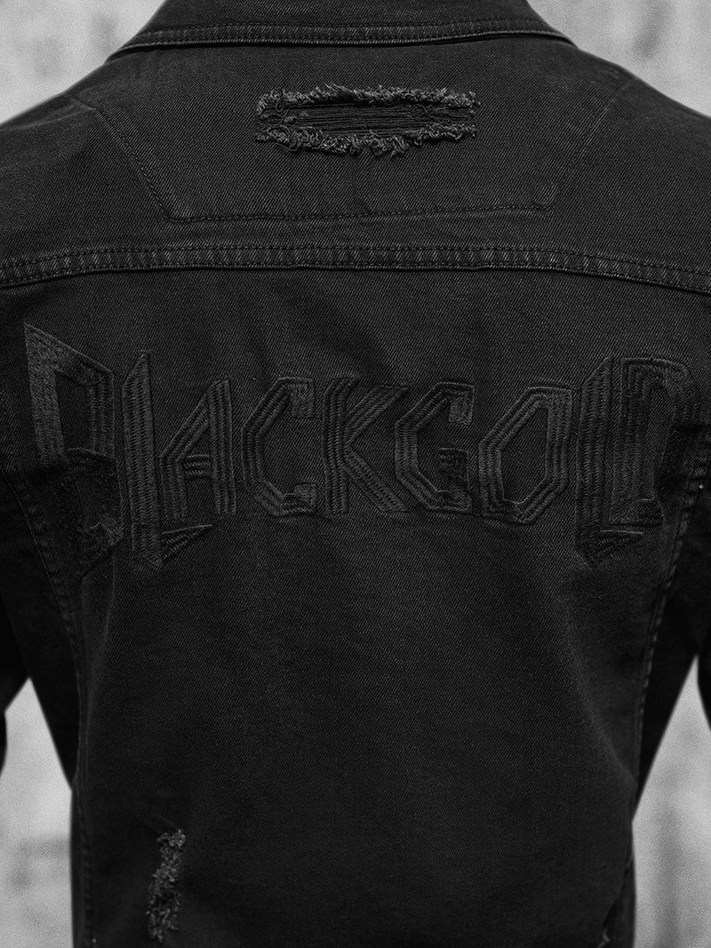 Чоловіча джинсова куртка Чорна OZONEE NB/MJ515N