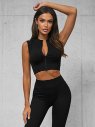 Komplet sportowy dwuczęściowy damski czarny OZONEE O/SY2317