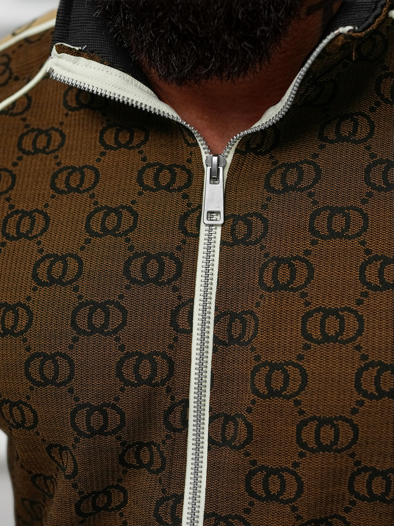 Спортивний костюм чоловічій Темно-Бежевi OZONEE O/FF5110AB