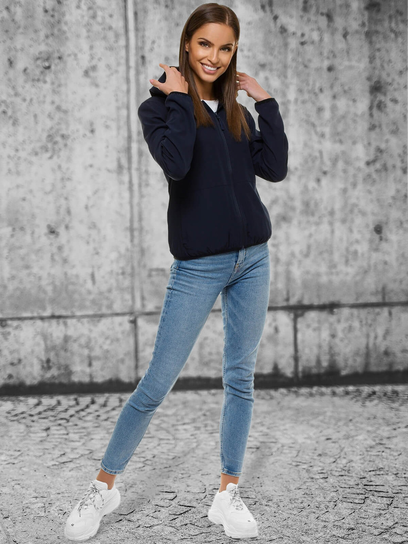 Kurtka damska przejściowa granatowa OZONEE JS/HD141/4