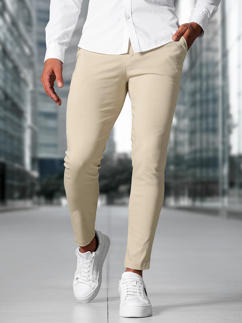 Чоловічі штани чинос Бежевi OZONEE O/P4049Z