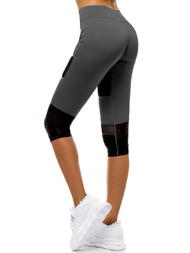 Legginsy damskie krótkie grafitowe OZONEE X/1253