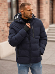 Kurtka zimowa męska pikowana granatowa OZONEE JS/5M756/215Z