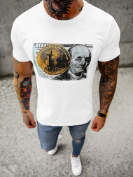 T-Shirt męski biały OZONEE O/BL2260