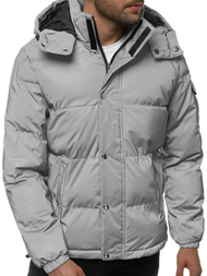 Kurtka męska zimowa srebrna OZONEE JB/JP1167