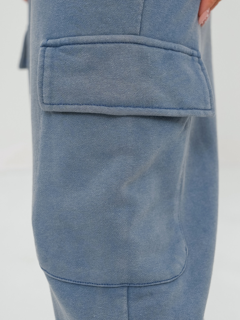 Komplet dresowy damski dwuczęściowy niebieski OZONEE JS/M60051AB