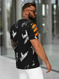 T-shirt męski czarny OZONEE O/MPO3471