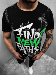 T-Shirt męski czarny OZONEE JS/KS2013Z